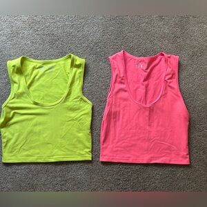 Vibrant Pink and Green Kids Skirt Set